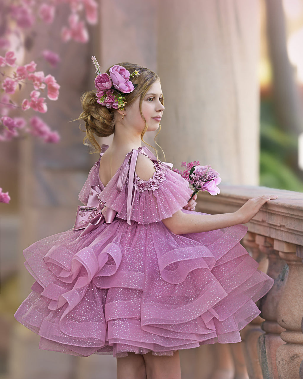 Ballkleid/Princess-Linie Tüll Knielang Geburtstagskleid für Blumenmädchen 