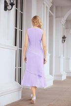Vestido formal de fiesta Sunnderly de dos piezas, corte A, para madre de la novia, SY28072 
