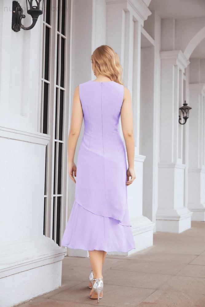 Vestido formal de fiesta Sunnderly de dos piezas, corte A, para madre de la novia, SY28072 