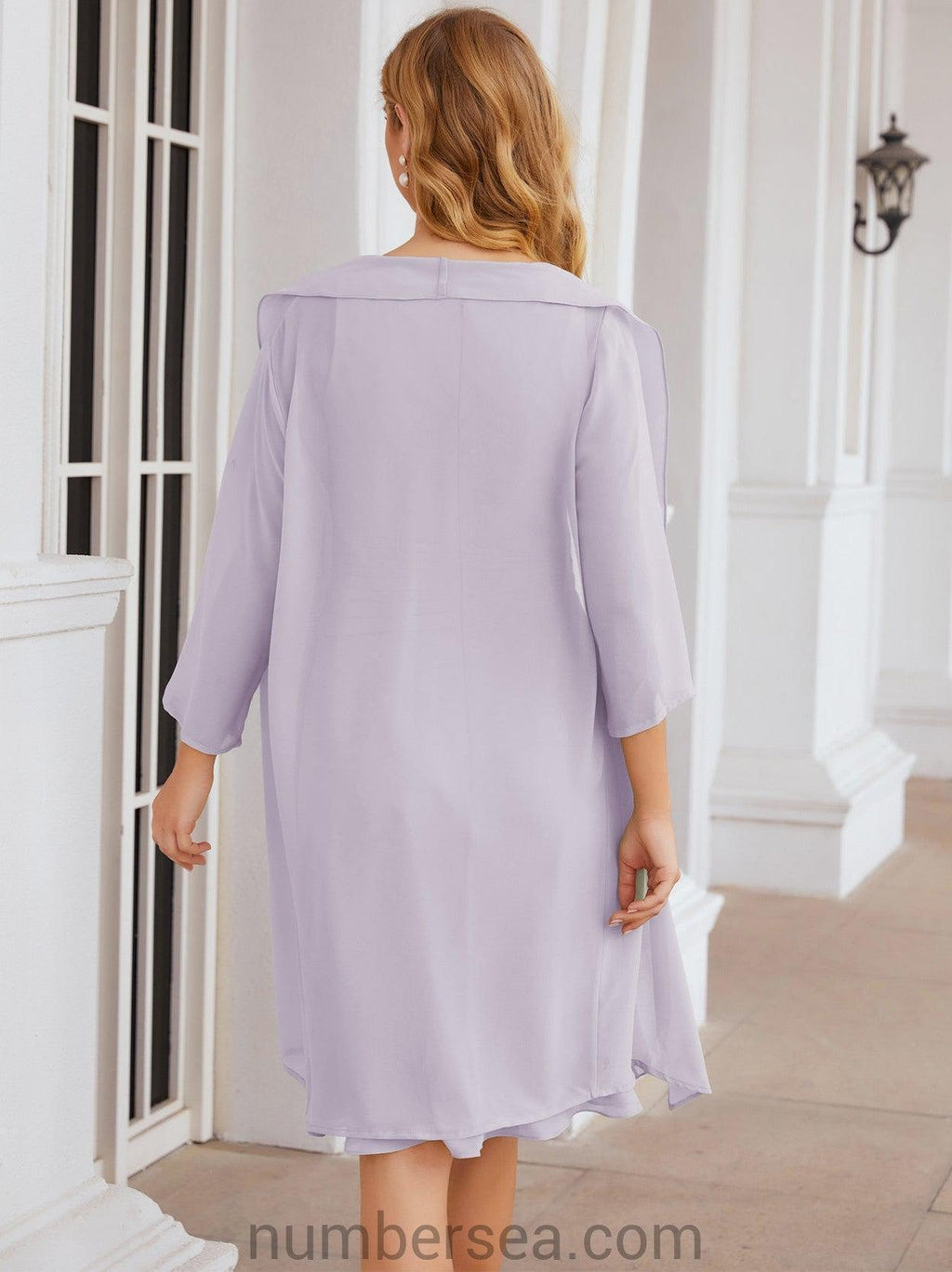 Vestidos de madre de la novia Sunnderly, vestido de fiesta, vestido plisado informal SY28065 