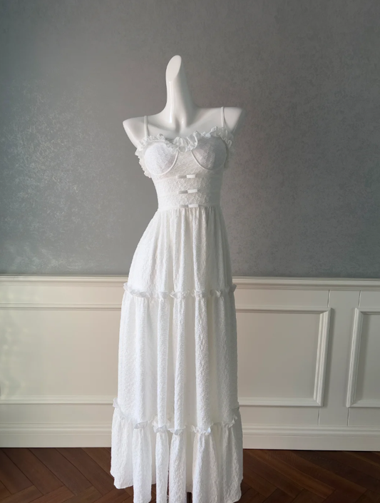 Vestido de fiesta sencillo de satén blanco con escote en forma de corazón y tirantes finos, vestido de noche Y8574