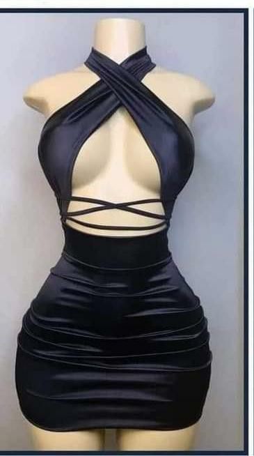 Vestido negro ajustado y sexy para el regreso a casa Y726