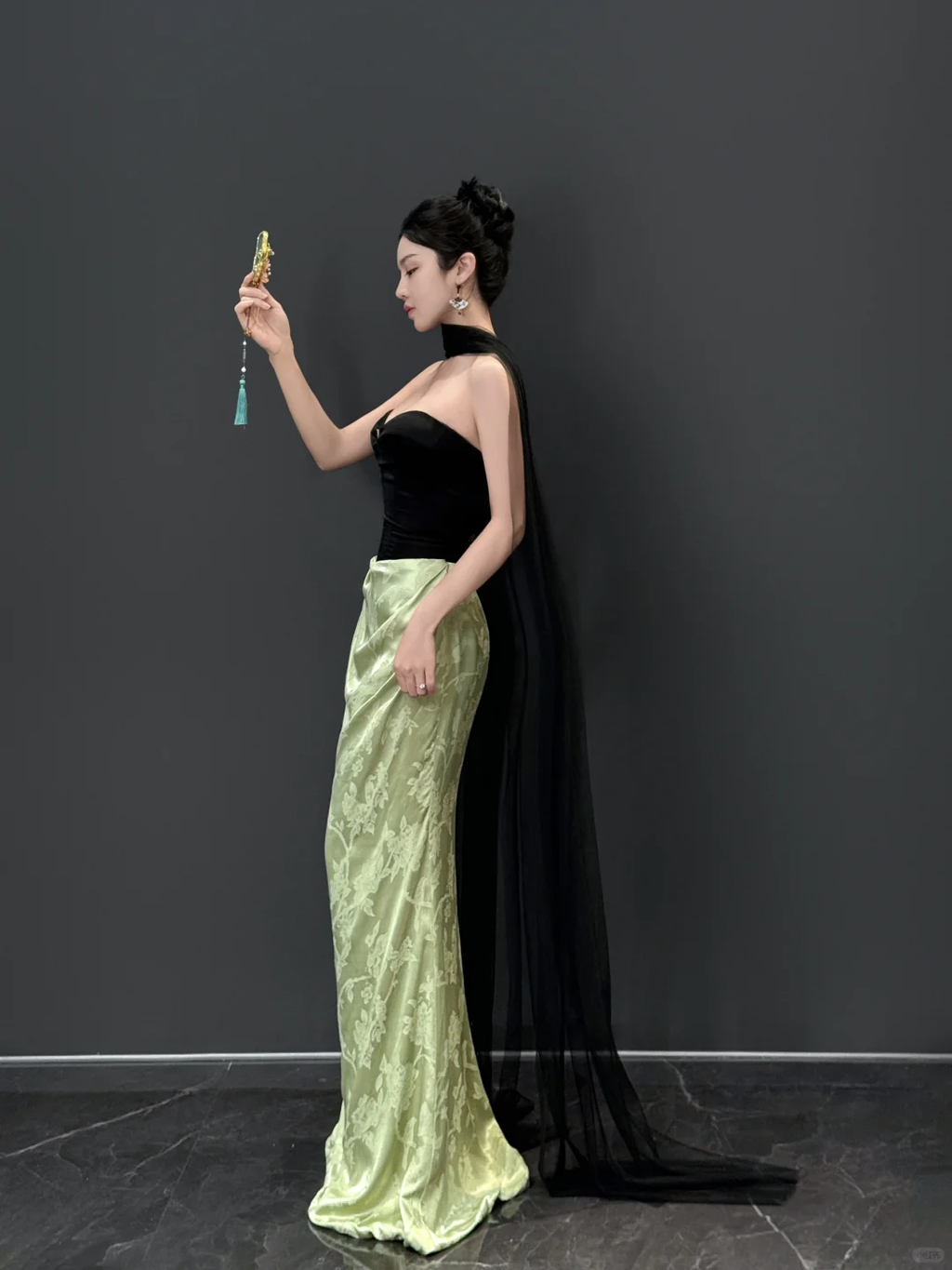 Vintage Trägerloses Satin Meerjungfrau Ballkleid Langes Abendkleid Y8593