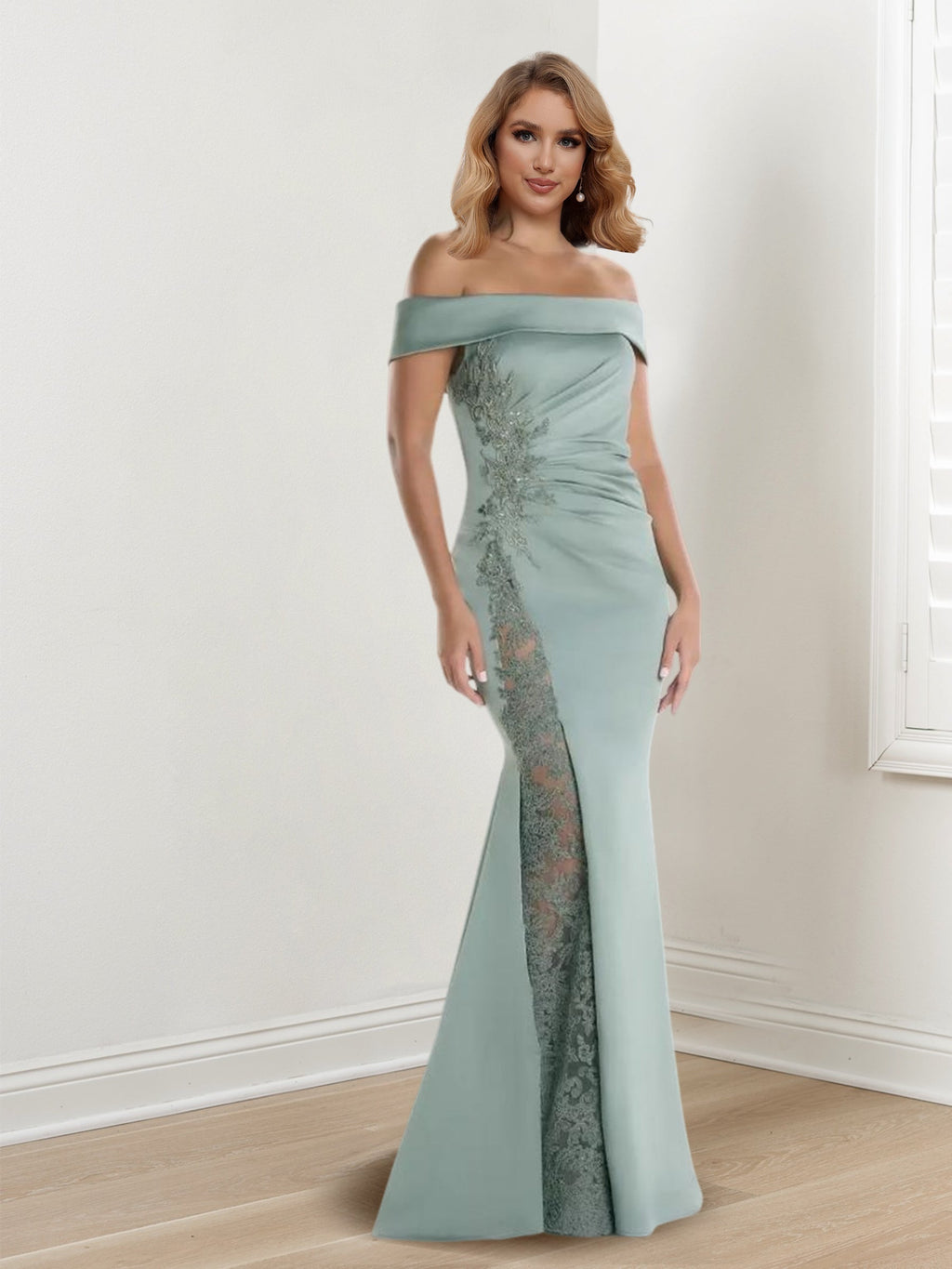 Vestidos para madre de la novia sin mangas, con hombros descubiertos y corte tubo/columna