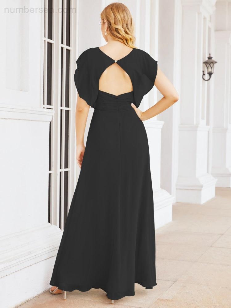 Vestidos de dama de honor Sunnderly con capa, vestido formal de fiesta con espalda descubierta para madre de la novia SY28058 