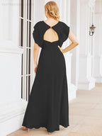Vestidos de dama de honor Sunnderly con capa, vestido formal de fiesta con espalda descubierta para madre de la novia SY28058 