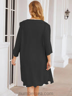 Vestidos de madre de la novia Sunnderly, vestido de fiesta, vestido plisado informal SY28065 