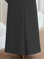 Vestido formal de fiesta Sunnderly, largo, para madre de la novia, con capa con volantes, SY28026 