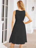 Vestidos de madre de la novia Sunnderly, vestido de fiesta, vestido plisado informal SY28065 