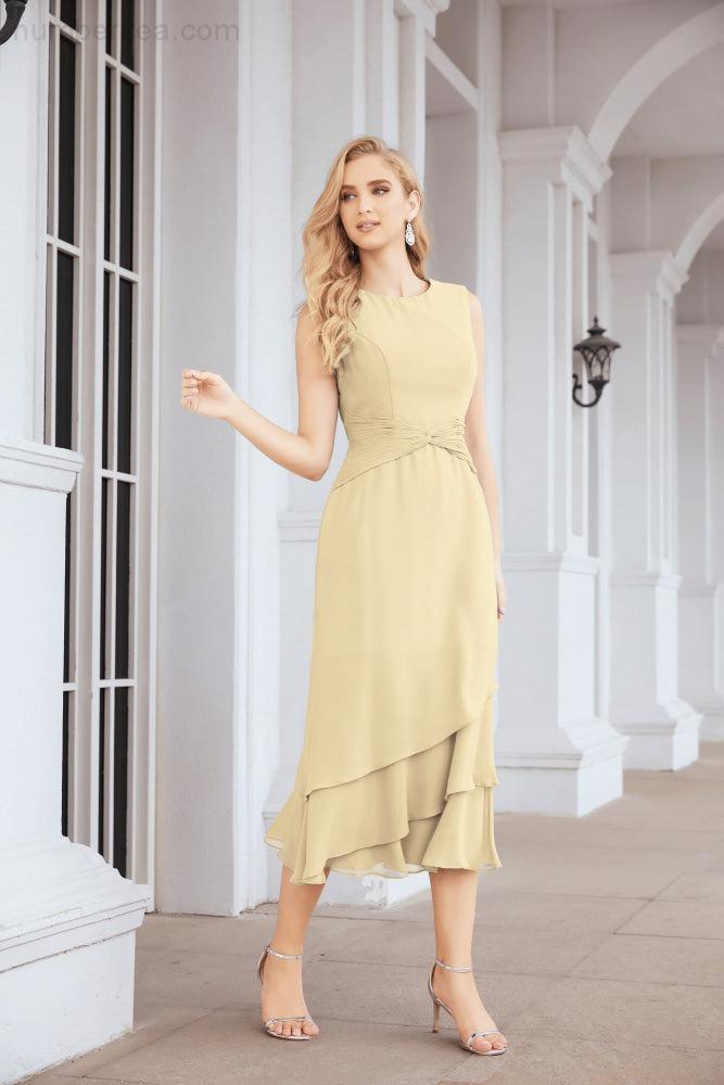 Vestido formal de fiesta Sunnderly de dos piezas, corte A, para madre de la novia, SY28072 