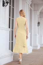 Vestido formal de fiesta Sunnderly de dos piezas, corte A, para madre de la novia, SY28072 