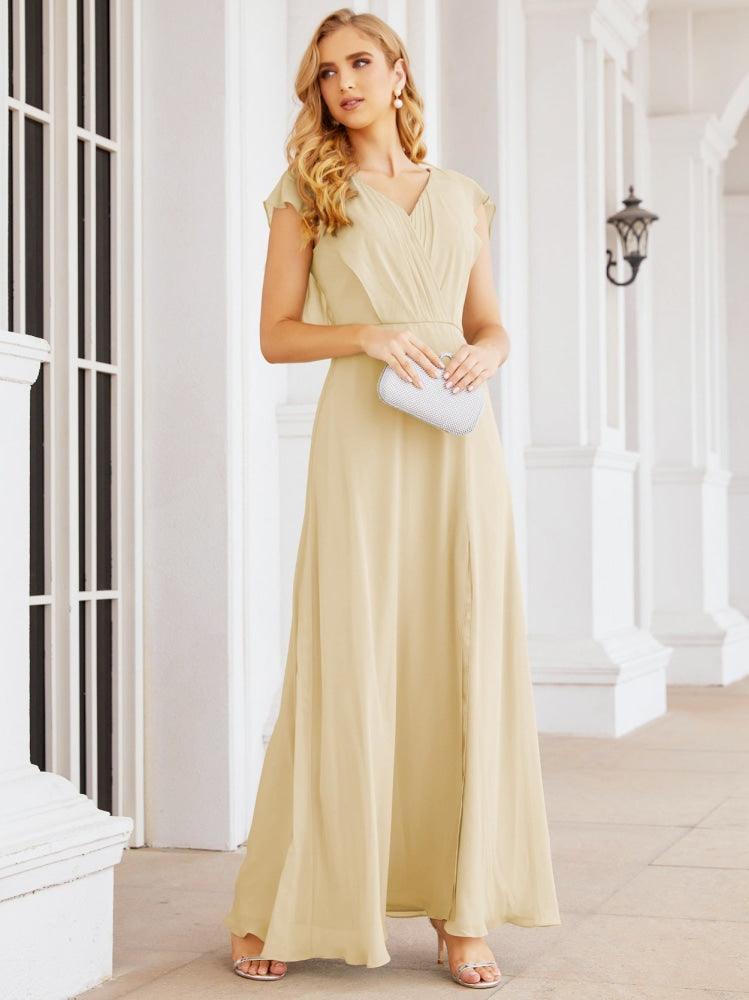 Vestidos de dama de honor Sunnderly con capa, vestido formal de fiesta con espalda descubierta para madre de la novia SY28058 
