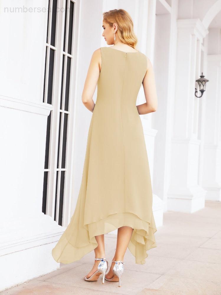 Vestido formal de fiesta Sunnderly de dos piezas, corte A, para madre de la novia, SY28073 