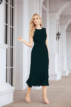 Vestido formal de fiesta Sunnderly de dos piezas, corte A, para madre de la novia, SY28072 