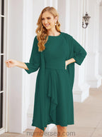 Vestidos de madre de la novia Sunnderly, vestido de fiesta, vestido plisado informal SY28065 