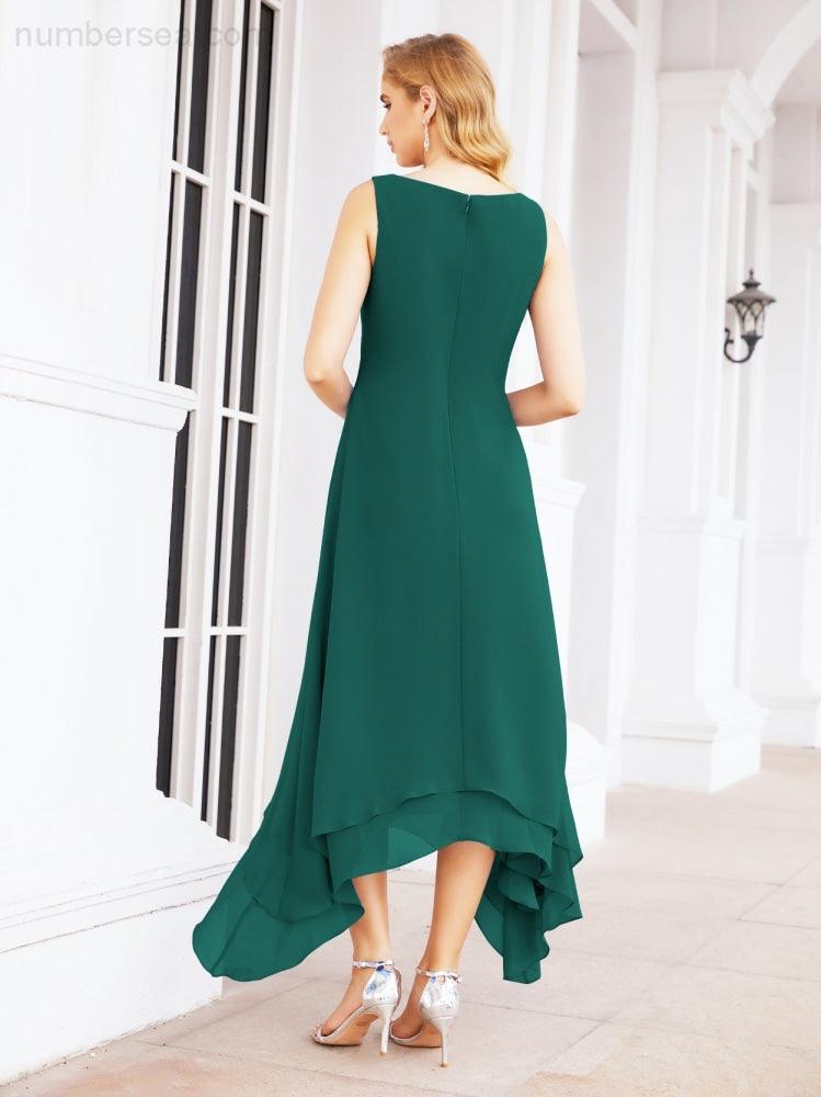 Vestido formal de fiesta Sunnderly de dos piezas, corte A, para madre de la novia, SY28073 