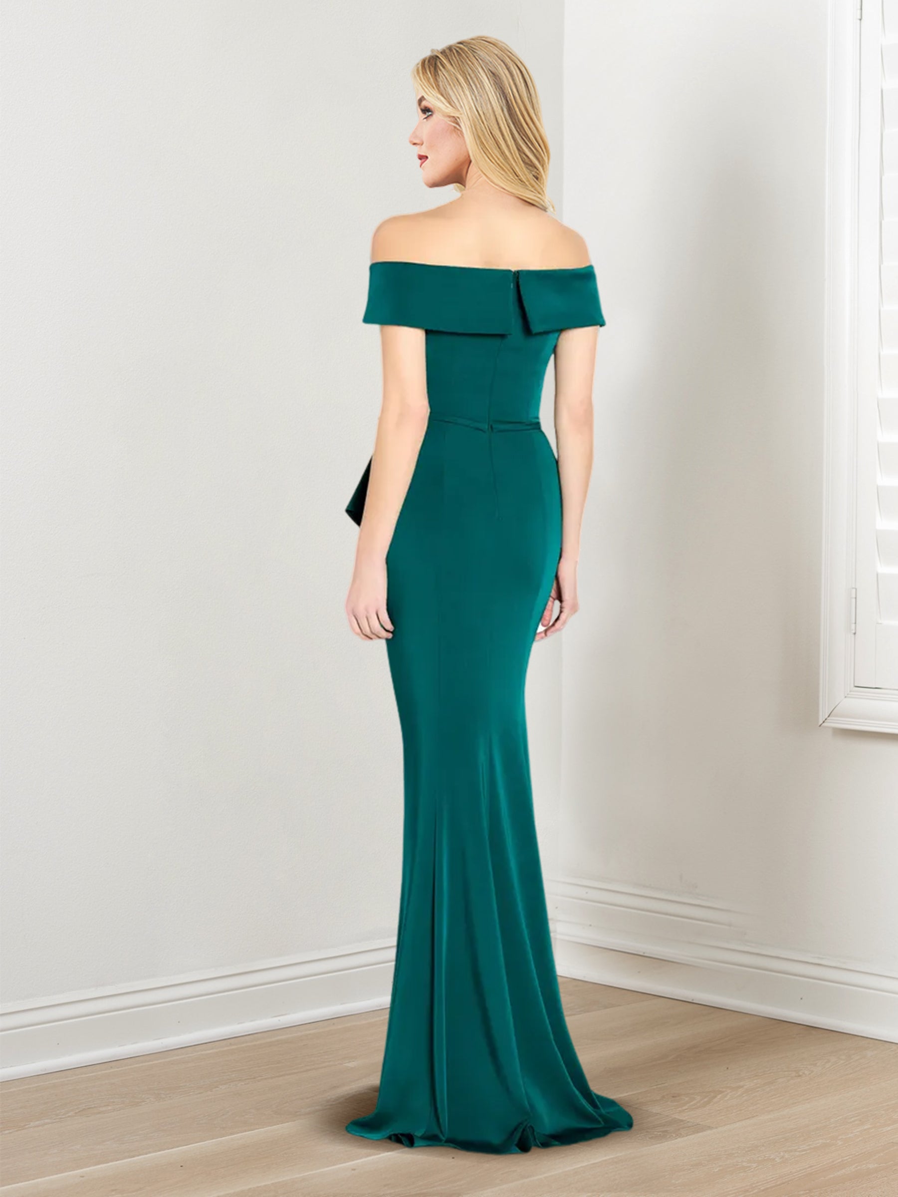 Vestidos para madre de la novia sin mangas, con hombros descubiertos y corte tubo/columna