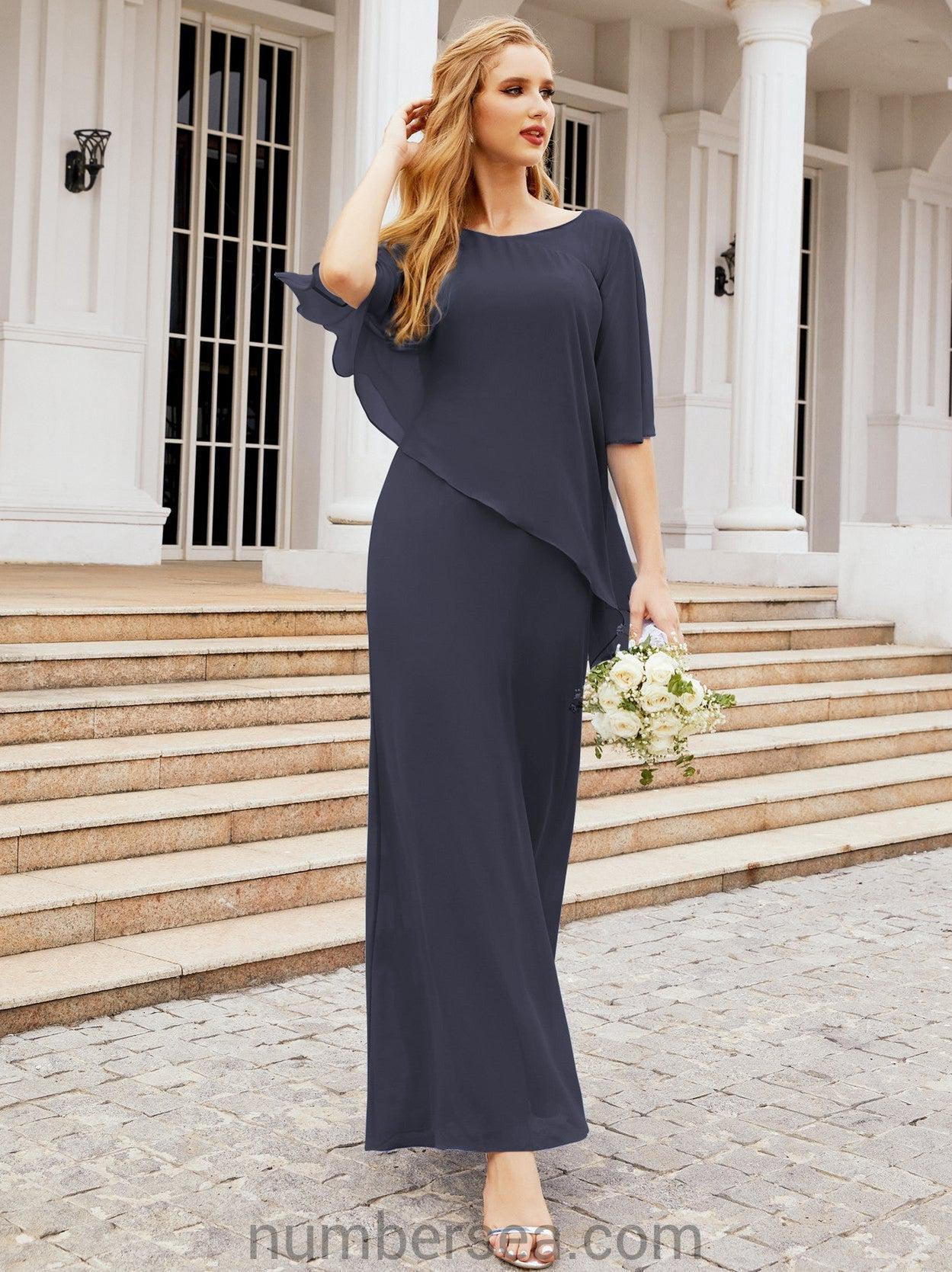 Vestido formal de fiesta Sunnderly, largo, para madre de la novia, con capa con volantes, SY28026 