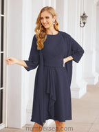 Vestidos de madre de la novia Sunnderly, vestido de fiesta, vestido plisado informal SY28065 