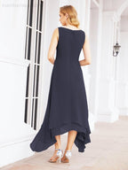 Vestido formal de fiesta Sunnderly de dos piezas, corte A, para madre de la novia, SY28073 