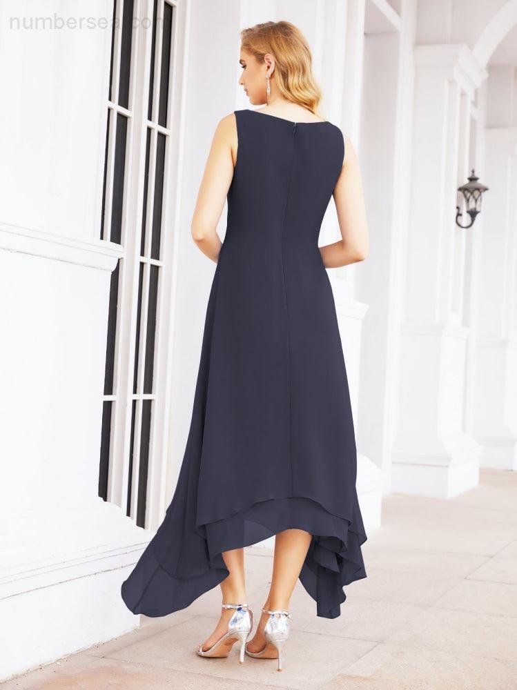 Vestido formal de fiesta Sunnderly de dos piezas, corte A, para madre de la novia, SY28073 