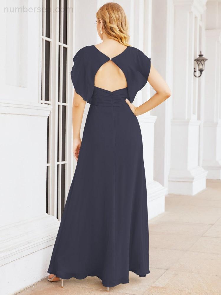 Vestidos de dama de honor Sunnderly con capa, vestido formal de fiesta con espalda descubierta para madre de la novia SY28058 
