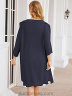 Vestidos de madre de la novia Sunnderly, vestido de fiesta, vestido plisado informal SY28065 