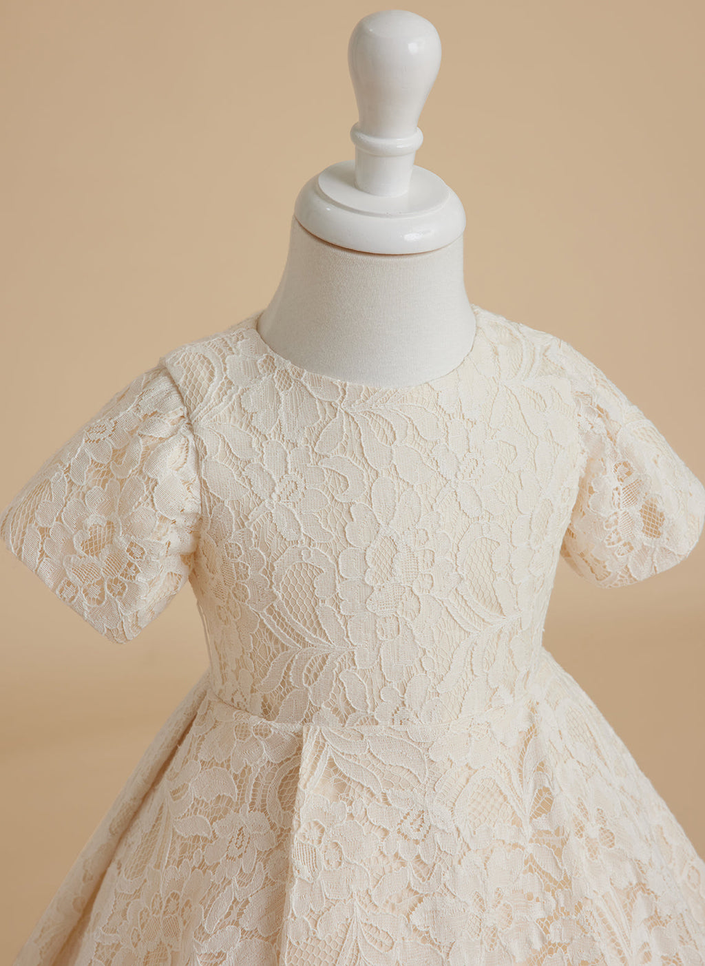 A-Linie Spitze Sweep Zug Elfenbein Kleid (010146744) 