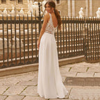 Sweetheart Wedding Dresses for Woman Lace Appliques Boho Bridal Gowns Slit Sleeveless Boho vestidos de novia boda civil-payinti