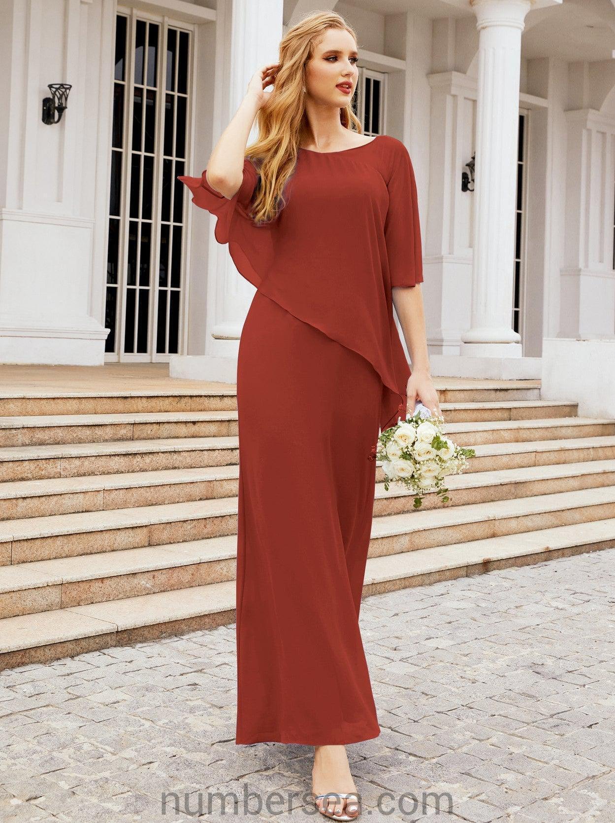 Vestido formal de fiesta Sunnderly, largo, para madre de la novia, con capa con volantes, SY28026 