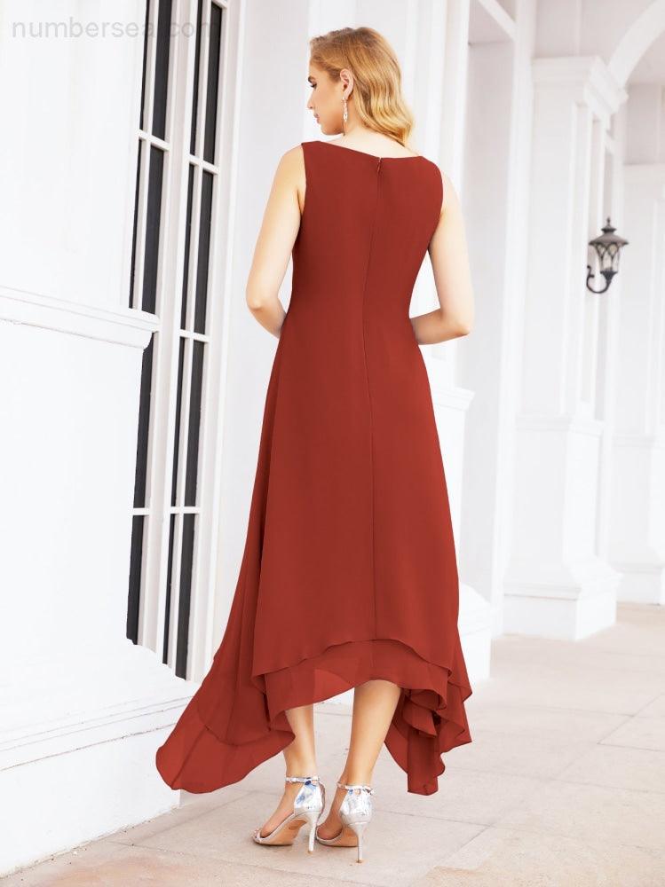 Vestido formal de fiesta Sunnderly de dos piezas, corte A, para madre de la novia, SY28073 