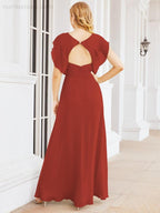 Vestidos de dama de honor Sunnderly con capa, vestido formal de fiesta con espalda descubierta para madre de la novia SY28058 