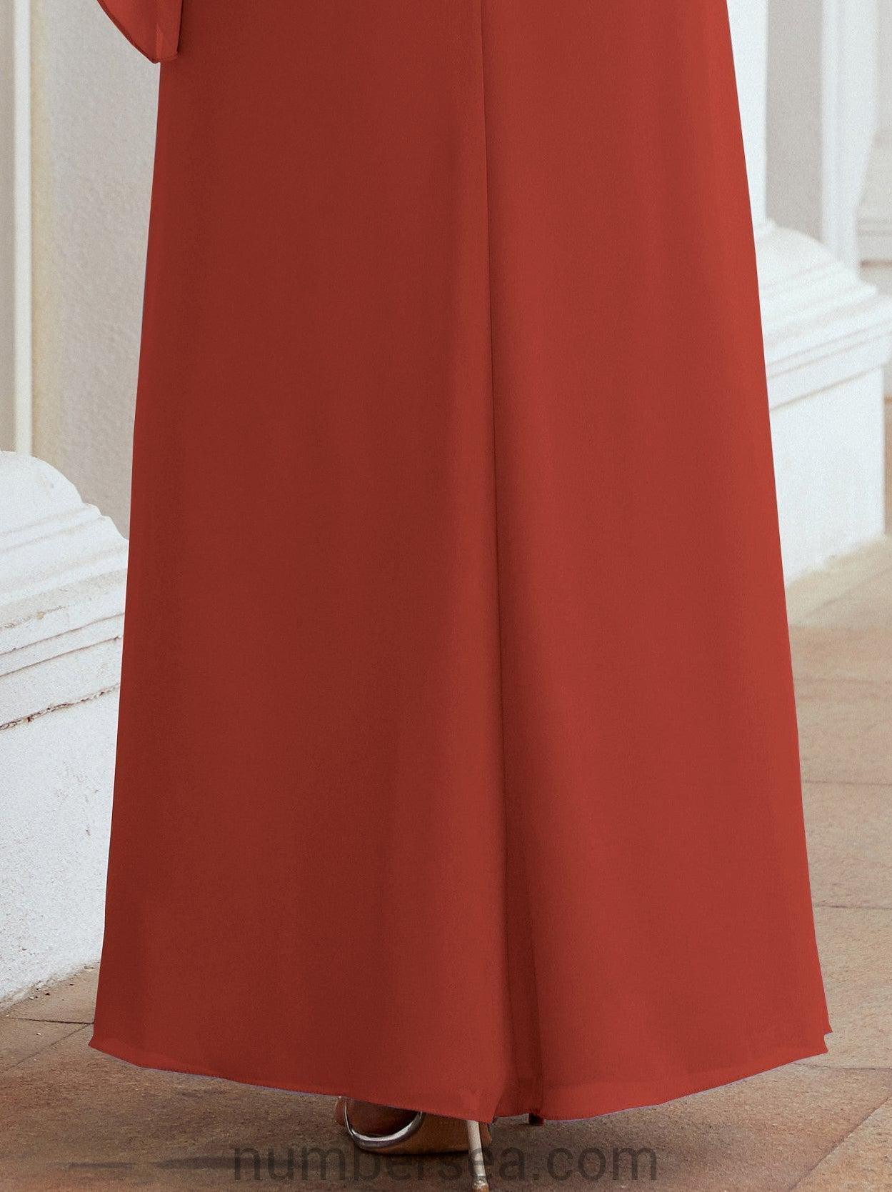 Vestido formal de fiesta Sunnderly, largo, para madre de la novia, con capa con volantes, SY28026 