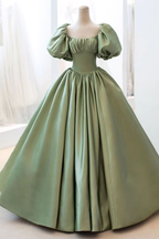 Satin Ballkleid Langes Ballkleid Kurze Ärmel Abendkleid Y4313
