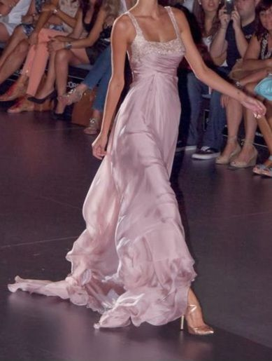 Vestido de noche elegante de gasa rosa con cuentas, vestido formal de fiesta Y8424