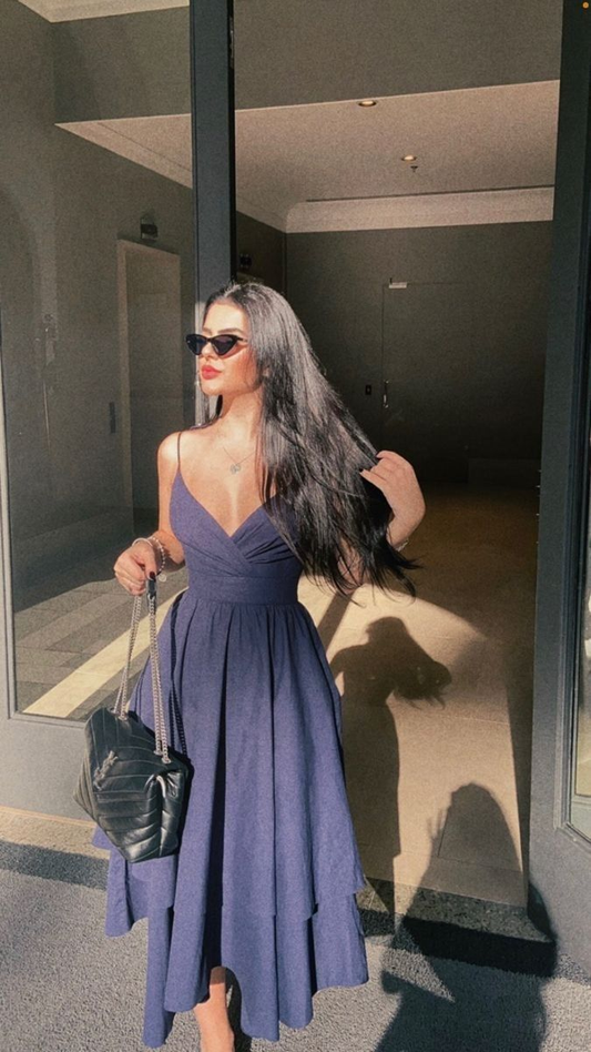 Marineblaues A-Linien-Ballkleid aus Satin mit Trägern, Geburtstags- und Abendkleid Y8212