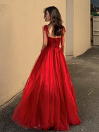 Vestidos de fiesta con tirantes finos, estampado floral burdeos, vestidos de noche formales largos en rojo vino con espalda de corsé Y1297