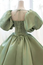 Satin Ballkleid Langes Ballkleid Kurze Ärmel Abendkleid Y4313