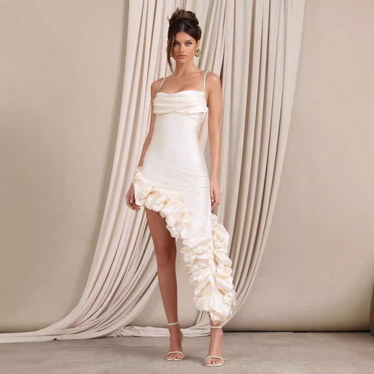 Luxury Pearl Strapless Bandage Prom Dress