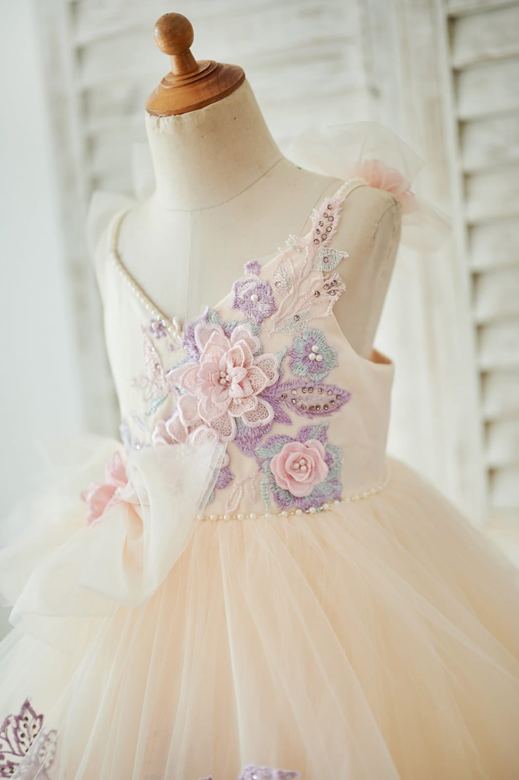 Duchesse-Linie/Princess-Linie Bodenlanges Satin-Tüllkleid 