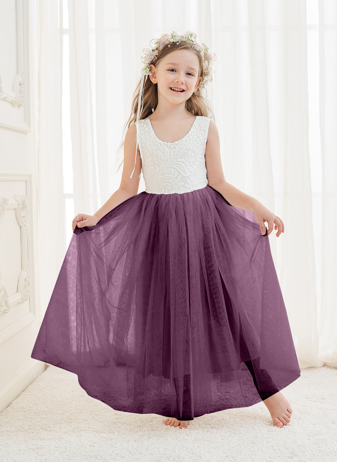 Enchanted Tulle Lace Flower Girl Dress