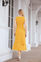 Vestido formal de fiesta Sunnderly de dos piezas, corte A, para madre de la novia, SY28072 