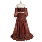 2 Piece Set Lace Boho Maternity Dress Outfit Photo Shoot Dress SY240014