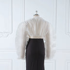 2 Piece Set Pleated Organza Tops with Stretchy Skirt Maternity Dresses for Photoshoot Baby Shower Dresses SY243163