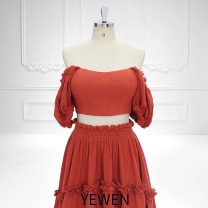 2 Pieces Set Boho Beach Dress Outfit for Photo Shoot Photography Props Dress SY231091