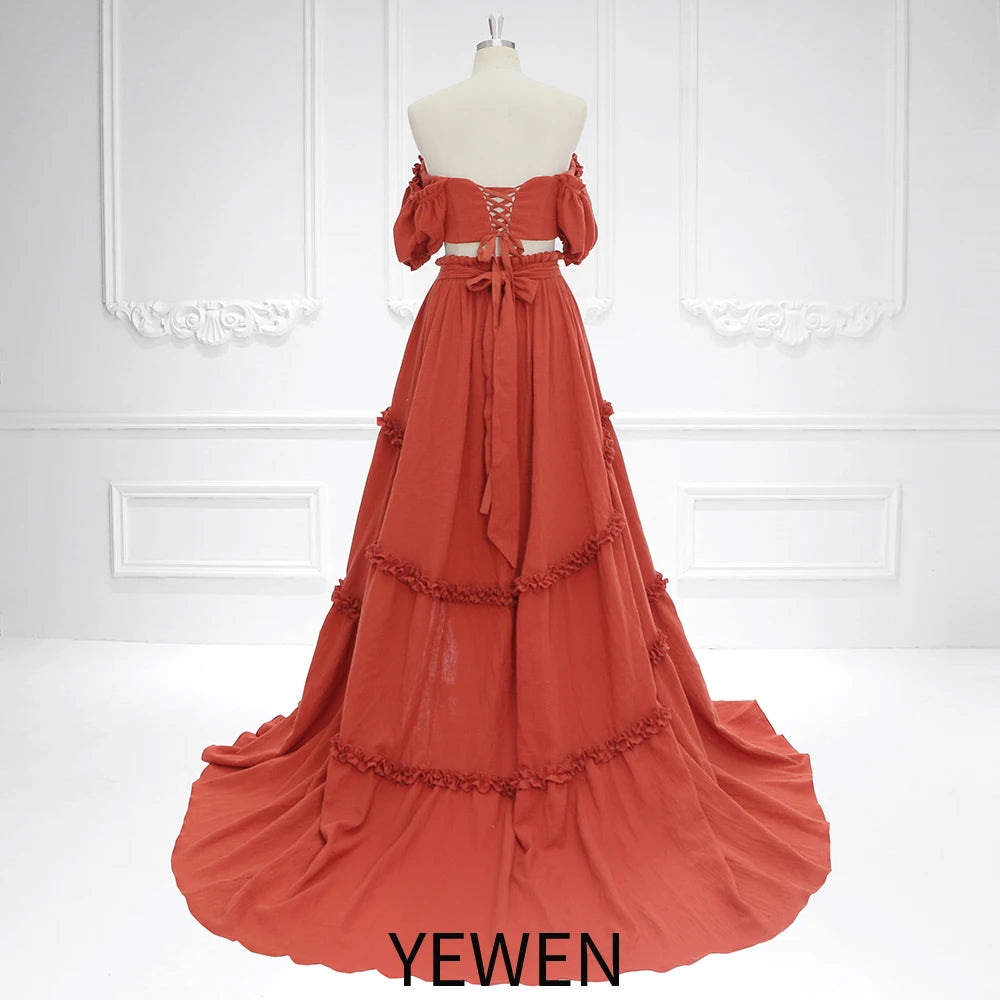 2 Pieces Set Boho Beach Dress Outfit for Photo Shoot Photography Props Dress SY231091