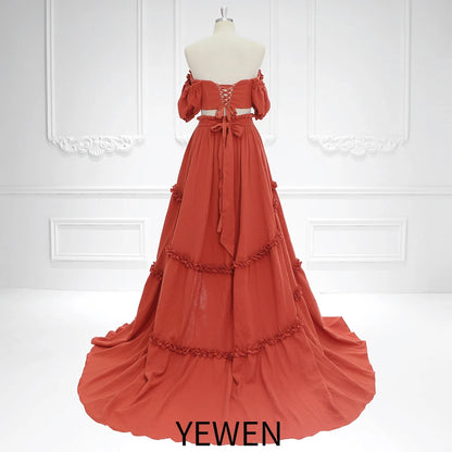 2 Pieces Set Boho Beach Dress Outfit for Photo Shoot Photography Props Dress SY231091