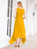 Vestido formal de fiesta Sunnderly de dos piezas, corte A, para madre de la novia, SY28073 