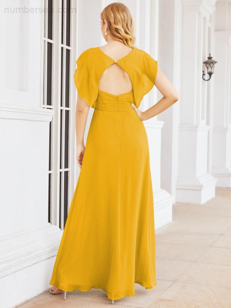 Vestidos de dama de honor Sunnderly con capa, vestido formal de fiesta con espalda descubierta para madre de la novia SY28058 