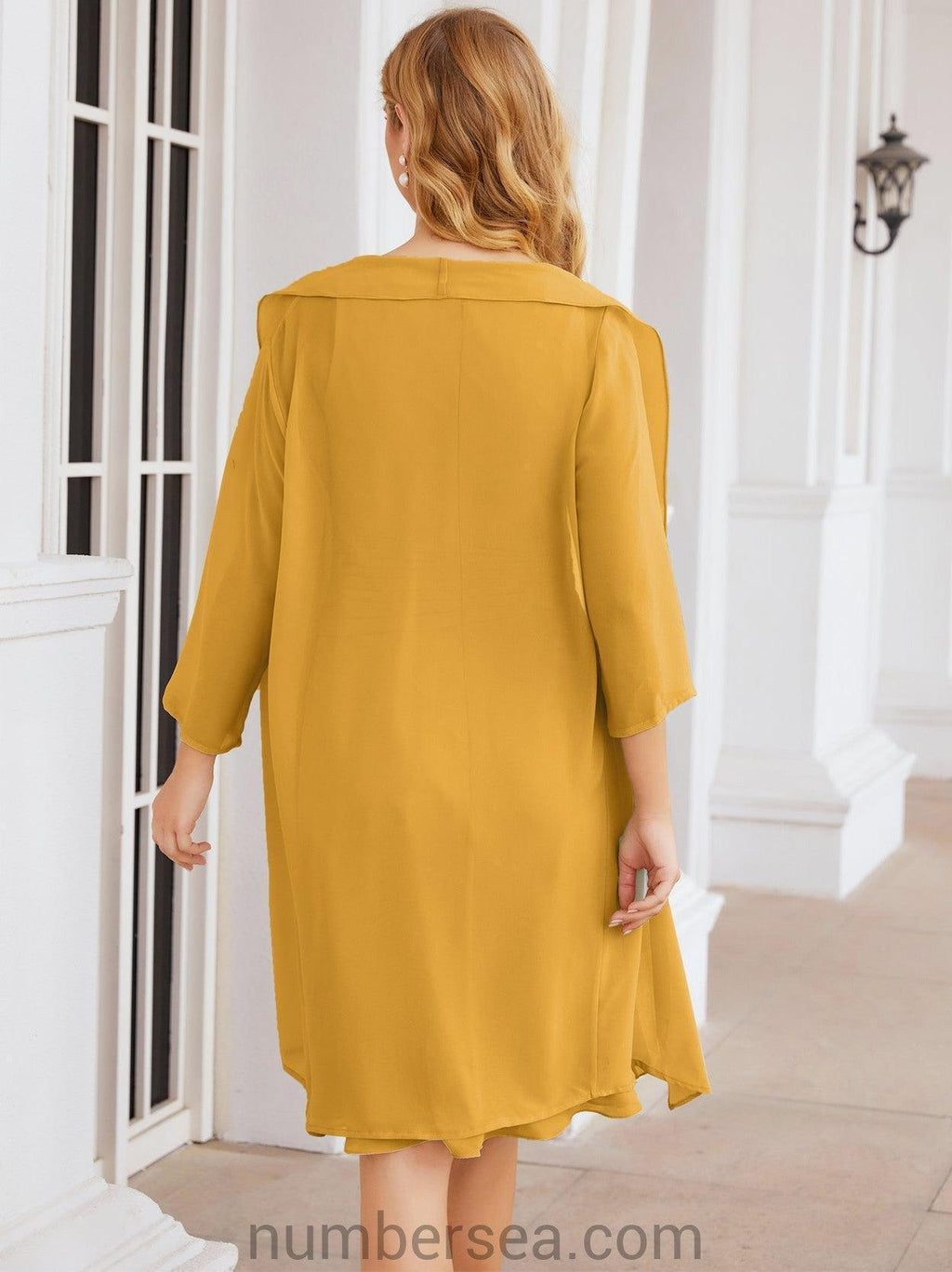 Vestidos de madre de la novia Sunnderly, vestido de fiesta, vestido plisado informal SY28065 
